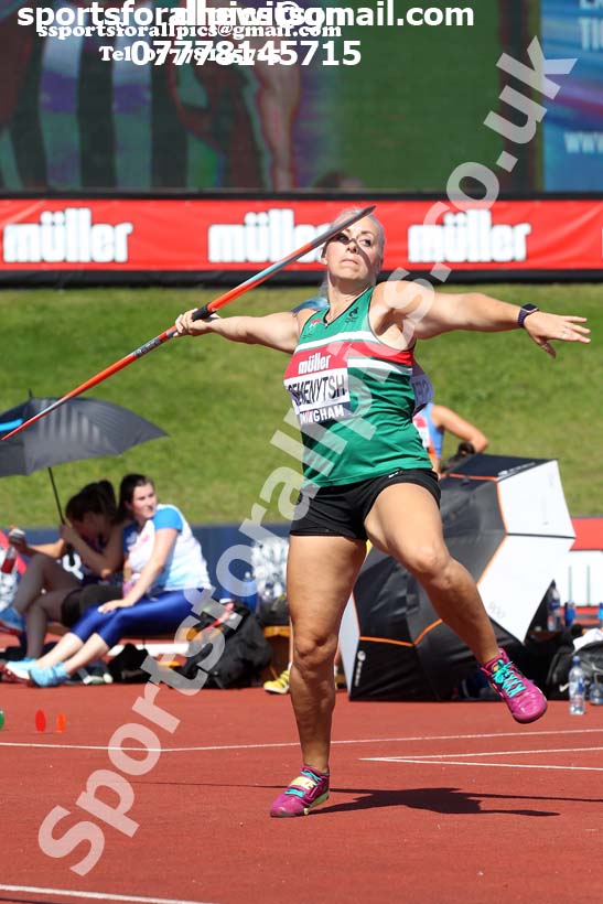 Womens javelin, 2019 Muller British Championships, Alexander Stadium, Birmingham. Photo: David T. Hewitson/Sports for All Pics